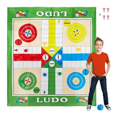 Abbildung von relaxdays Spielmatte XXL Ludo Spiel