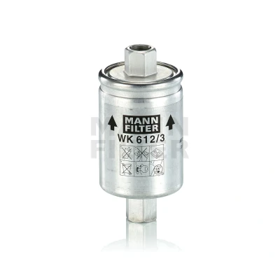 Abbildung von MANN FILTER WK 612/3 Kraftstofffilter Leitungsfilter MG: MGF Cabrio, MG ZR Schrägheck, ROVER: 200 Hatchback, Mini Hatchback
