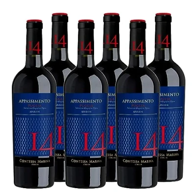 Abbildung von Appassimento Puglia IGT &quot;14&quot; Contessa Marina Rotwein Apulien halbtrocken (6 x 0.75l)