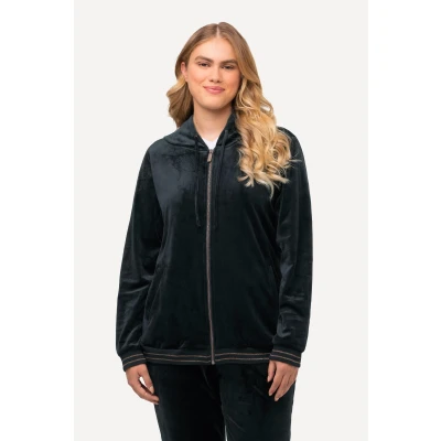 Abbildung von Ulla Popken Kapuzenpullover, Damen, Größe: 46/48, Zwart