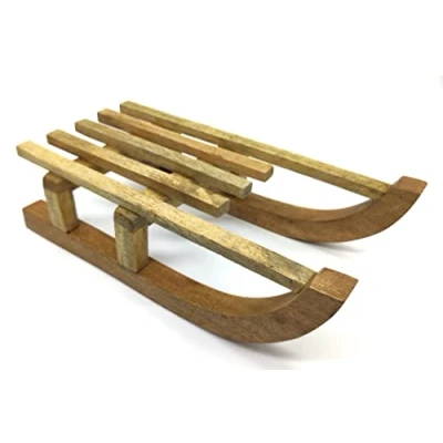 Abbildung von DARO DEKO Holz Schlitten Natur braun 23 x 45,5cm