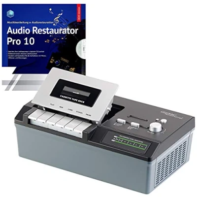 Abbildung von auvisio Kassettenspieler: USB Kassetten Player UCR 2200 zum Abspielen &amp; Digitalisieren (MC digitalisieren, Kassettenrecorder, Tonbandkassetten)