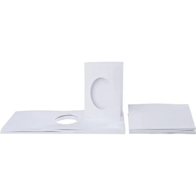 Abbildung von VBS Grußkarte Passepartout Oval, DIN A6 Weiß 30er Pack