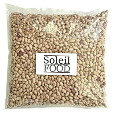 Abbildung von 2 kg Wachtelbohnen getrocknet Pintobohnen Wachtel Bohnen proteinreich Hülsenfrüchte Fasulye GMO frei feinste Qualität Soleilfood