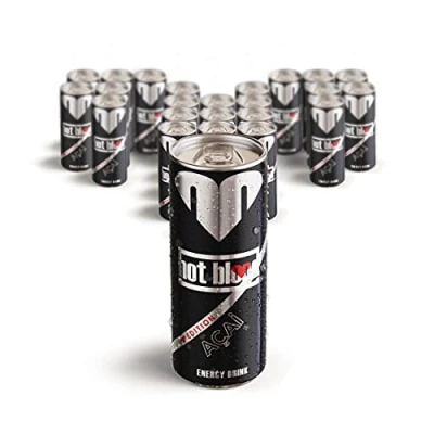 Abbildung von Hot Blood Energy Drink Açai, 24er Pack, inkl. Pfand EINWEG (24 x 250 ml)