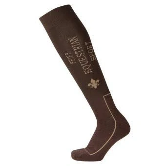 Abbildung von Pfiff 101449 Unisex Reitstrumpf, Reitstrümpfe, verstärktes Knöchel / Fußpolster, Braun Beige, 34 36