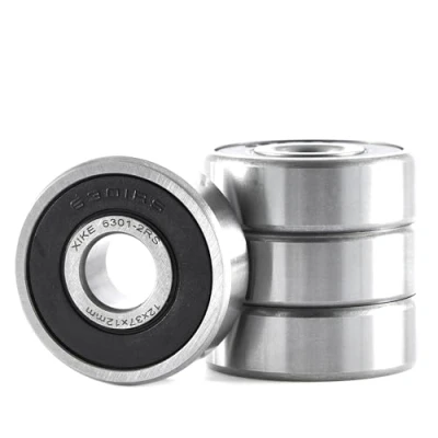 Abbildung von XiKe 4 Stk. 6301 2RS Kugellager, 12mm x 37mm 12mm, Rillenkugellager mit Dichtungen, geeignet für DIY, Drehbank, 3D Drucker, Motoren, Generatoren und Gartengeräte usw.