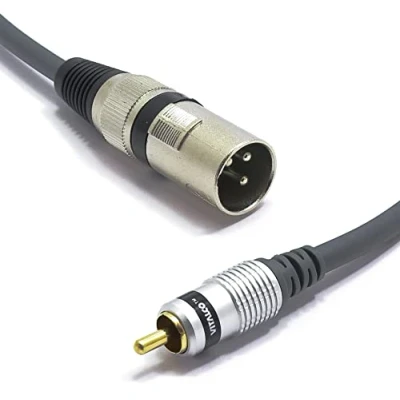 Abbildung von VITALCO XLR Stecker auf Cinch Mono Kabel 1.5m Mikrofonkabel 3 Polig Chinch Adapter