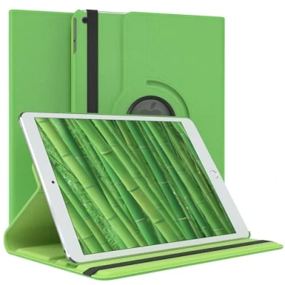 Abbildung von EAZY Case Tablet Hülle für iPad Air 2 Generation 2014 Schutzhülle 9.7 Zoll Smart Cover Rotationcase zum Aufstellen Klapphülle 360 drehbar mit Standfunktion Tasche Kunstleder Grün