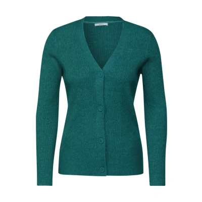 Abbildung von Cecil MIT Struktur Strickjacke, Damen, Größe: XXL, Grün