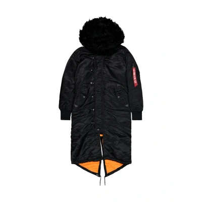 Abbildung von Alpha Industries LONG Fishtail Parka, Damen, Größe: Medium, Black