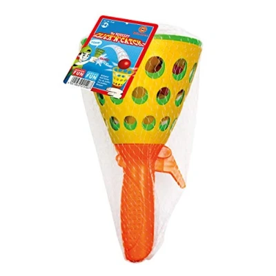 Abbildung von Günther Flugspiele 1546 Fangballspiel Mc Squeezy Click&#039;n&#039;Catch, ca. 10,5 cm, Geschicklichkeitsspiel mit 2 Fangbechern und 3 Bällen, für Kinder ab 4 Jahren, Ballspiel drinnen draußen