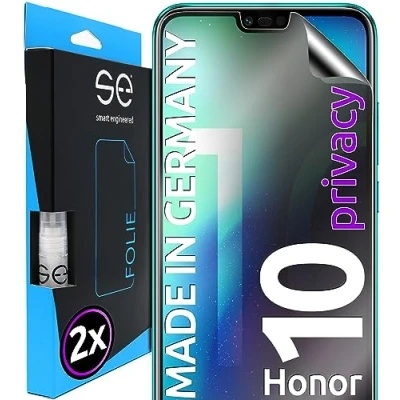 Abbildung von S.E für Honor 10 Schutzfolie privacy Blickschutz Folie 2x Folien im SET aus Deutschland, Anti peep Matte Spy Folie, staubfrei und blasenfrei, Sichtschutz