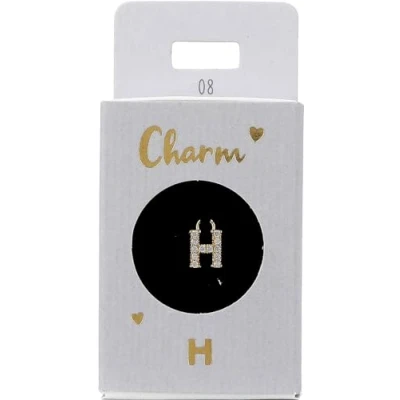 Abbildung von Depesche 11834 008 Charm Buchstabe H, vergoldeter Anhänger für Halsketten, Armband und Ohrringe, ideal als kleines Geschenk
