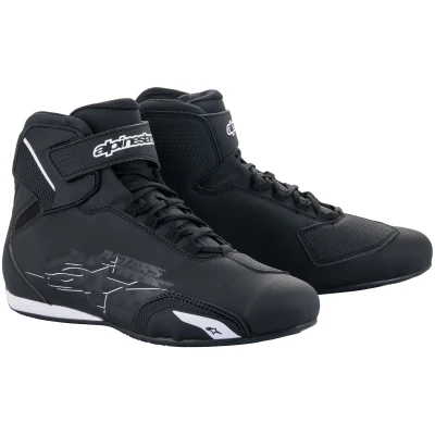 Abbildung von Alpinestars Sektor Motorradschuhe schwarz / weiß 43 Motorradstiefel (Packung, Antistatische und Öl Benzinfeste Sohle)