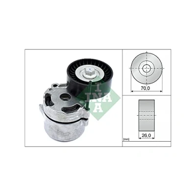 Abbildung von INA 534 0711 10 Spannarm, Keilrippenriemen SUBARU: Impreza III Kombi, Forester IV, TOYOTA: GT86 Coupe