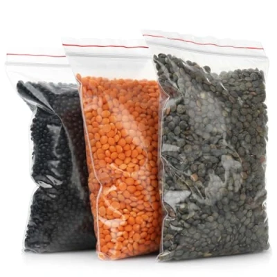Abbildung von Stahlia Zip Beutel Gefrierbeutel Druckverschlussbeutel 40x60mm (100 Stück) lebensmittelecht 50µm wiederverschließbare Plastikbeutel verschließbar