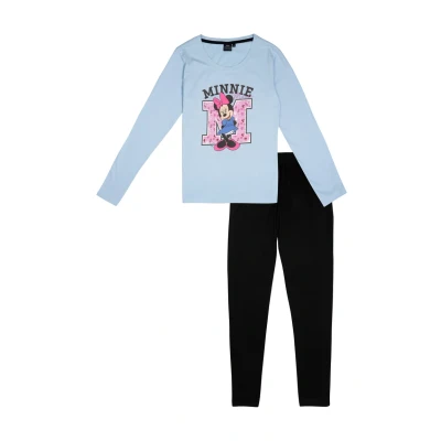 Abbildung von Disney Minnie Mouse Pyjama, Damen, Größe: Small, Blau schwarz