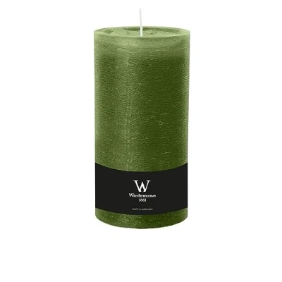 Abbildung von Wiedemann Marble Rustik Kerzen, Stumpenkerzen, Olive 190 x Ø 98 mm