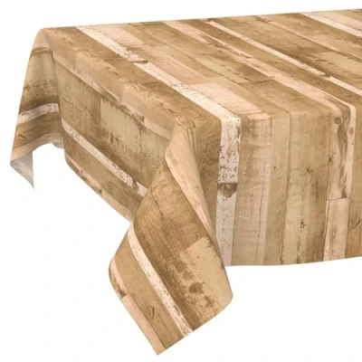 Abbildung von ANRO Tischdecke Wachstuch abwaschbar Wachstuchtischdecke Wachstischdecke Holz Diele Beige Braun 100x140cm