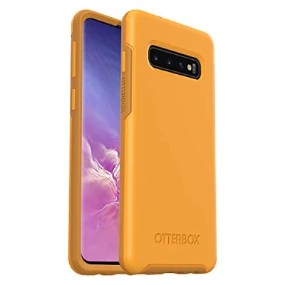Abbildung von OtterBox Symmetry Schutzhülle für Galaxy S10, Einzelhandelsverpackung, Aspen Gleam (Citrus/Sonnenblume)