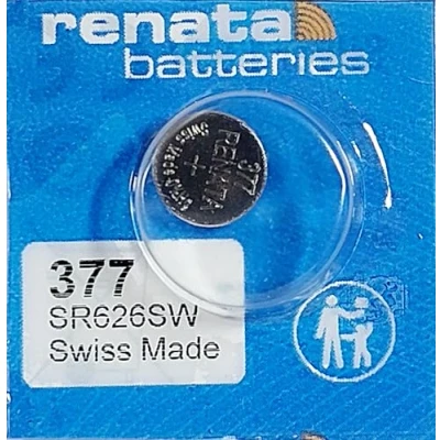Abbildung von Renata Knopfzelle, Uhrbatterie, Silberoxid, 0 % Quecksilber, alle Größen, 1 Stück