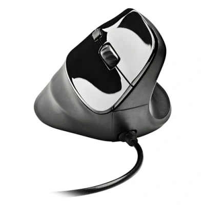 Abbildung von NGS SAMSARA Vertikale Ergonomische Maus, Lasersensor, Leise Tasten, Verstellbare DPI 800 3200, 5 Tasten und Scrollrad, Plug and Play, Design für Rechtshänder