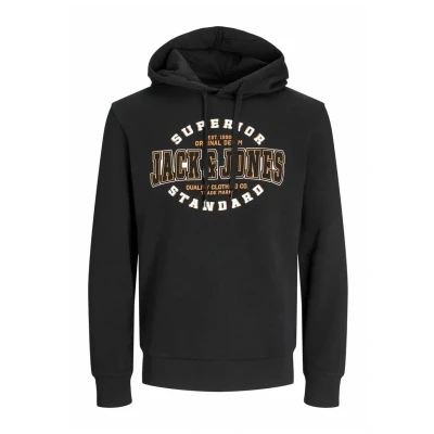 Abbildung von Jack &amp; Jones LOGO Kapuzenpullover, Herren, Größe: Small, Black