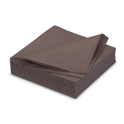 Abbildung von AVA Servietten stoffähnlich 40x40cm 25 Stück Farbauswahl Airlaid saugstark Einweg Tischservietten zum Falten Einfarbige Papierservietten für Hochzeit Geburtstag Gastronomie Braun
