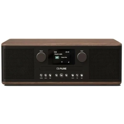 Abbildung von Pure Classic C D6 Musiksystem (CD Player, DAB+/FM, Bluetooth, AUX, USB, Wecker, Sleeptimer) Coffee Black/Walnut