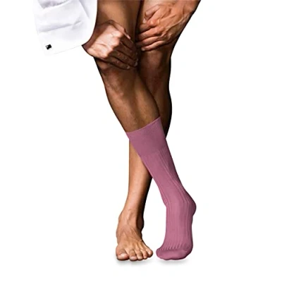 Abbildung von FALKE Herren Socken No. 10 M SO Pure Fil d&#039;Écosse Baumwolle einfarbig 1 Paar, Rot (Rose 8680), 39 40