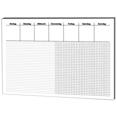 Abbildung von RNK Schreibunterlage Office Liniert &amp; Kariert 480x330mm 30 Blatt