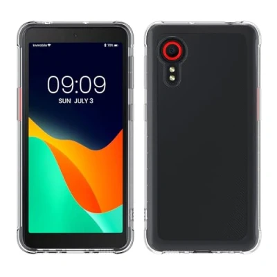 Abbildung von kwmobile Hülle kompatibel mit Samsung Galaxy Xcover 5 Silikon Handyhülle Transparent Handy Case in