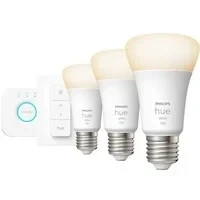 Abbildung von Philips Hue White Starter Pack E27 mit 3 Lampen, Dimmer + Bridge