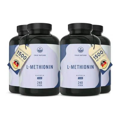 Abbildung von L Methionin 1440 Kapseln Vegan TRUE NATURE 4x360 St