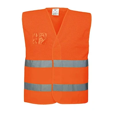 Abbildung von Portwest Warnschutz Netz Weste, Größe: 4X/5X, Farbe: Orange, C494ORR4X/5X