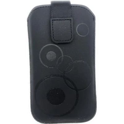 Abbildung von Handy Tasche schwarz geeignet für Swisstone BBM 320c Schutz Hülle Gürtel Etui Slim Case Gürteltasche