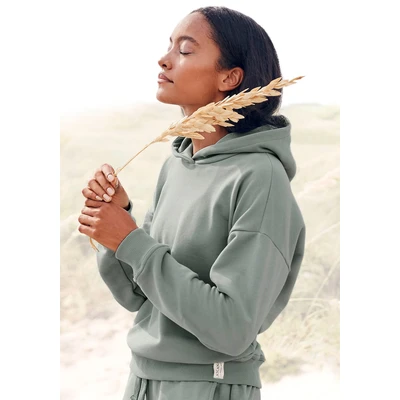 Abbildung von LASCANA Hoodie &quot; Kapuzensweatshirt&quot;, aus organischer Baumwolle, Loungewear, Loungeanzug,