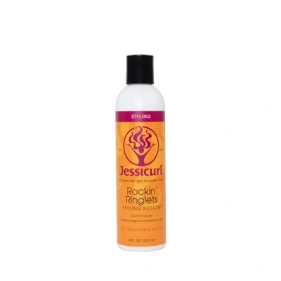Abbildung von Jessicurl Rockin&#039; Ringlets Styling Potion, ohne Zusatz von Duftstoffen, 8 Fl oz. Lockenverstärker mit Leinsamenextrakt, Locken definierender Styler für lockiges Haar und Frizz Kontrolle