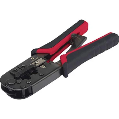 Abbildung von TOOLCRAFT TO 6850977 Crimp und Abisolierwerkzeug Modularer Stecker (Westernstecker) Inkl. RJ11, RJ12, RJ45