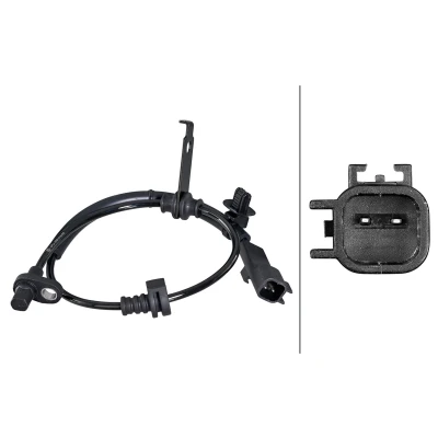 Abbildung von HELLA 6PU 358 218 681 ABS Sensor mit Klammer Hallsensor 2 525 FORD: Mondeo 5 Kombi, S Max Mk2, Schrägheck