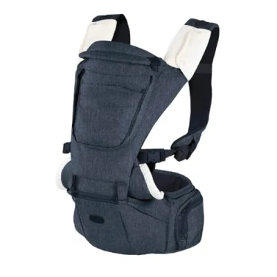 Abbildung von Chicco Hip Seat Ergonomische Babytrage für 0 Monate bis 15 kg, Multifunktionale 3 in 1 Trage und Hüftsitz, mit Gepolsterten Schulterriemen Kapuze, 8 Positionen