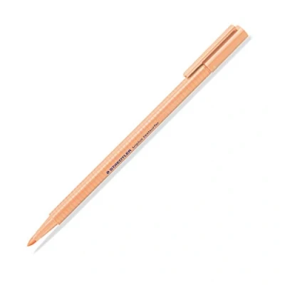Abbildung von Staedtler Textmarker triplus Highlighter, ergonomische Dreikantform, Hohe Qualität Made in Germany, Linienbreite 1 4 mm, Set mit 10 Stück, Pastell Farbe pfirsich, 362 C 405