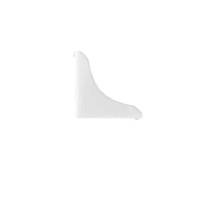 Abbildung von DQ PP 1x WINKELLEISTE ENDSTÜCK Weiss glänzend 13 x 13mm PVC Küchenleiste Arbeitsplatte Abschlussleiste Küchenabschlussleiste Wandabschlussleiste Tischplattenleisten