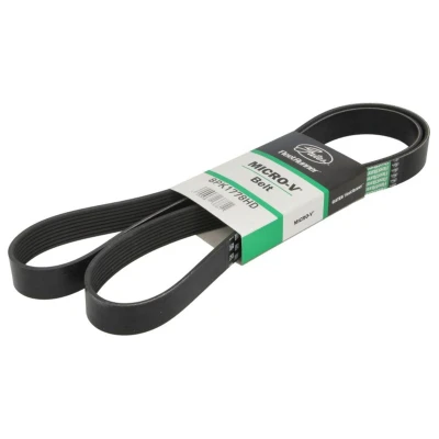 Abbildung von GATES 8PK1778HD Keilrippenriemen 1778 8 Polyester, EPDM (Ethylen Propylen Dien Kautschuk)
