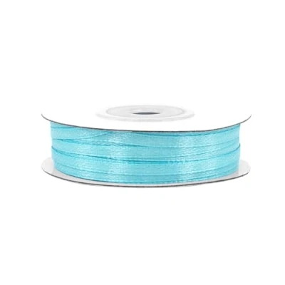 Abbildung von 50m Rolle Satinband 3mm // Schleifenband Deko Band Dekoband Geschenkband Dekoration Hochzeit Taufe (türkis 340)
