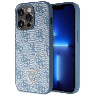 Abbildung von Apple iPhone 15 Pro Hülle Kunststoff Guess Hard Case/Backcover Handyhülle Blau