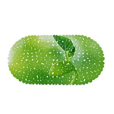 Abbildung von Jaeknxcg Badewanneneinlage rutschfest Badematten für Wanne Duschmatte mit Abflusslöchern Saugnäpfe Maschinenwaschbar 35X70CM Grün