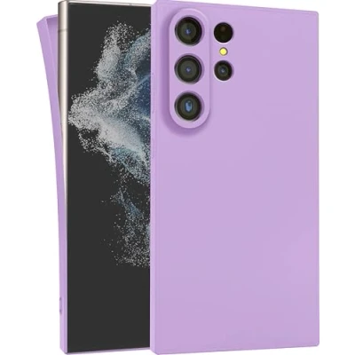 Abbildung von MyGadget Hülle für Samsung Galaxy S23 Ultra robuste Silikon Schutzhülle TPU Case Slim Silikonhülle Back Cover Kratzfest Handyhülle Matt Lila
