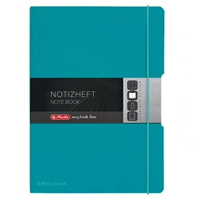 Abbildung von Herlitz 50015986 Notizheft flex, PP, 2 x 40 Blatt, A4 Caribbean Türkis